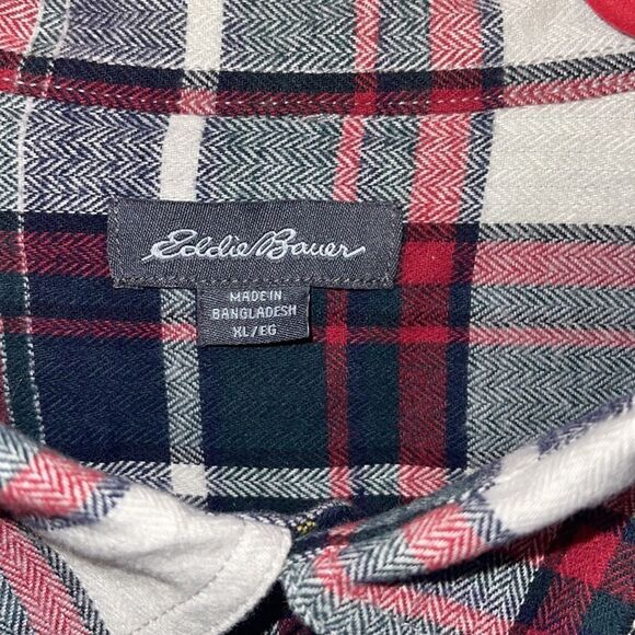 Eddie Bauer Mens Long Sleeve Plaid Button Down Soze XL - Picture 14 of 16